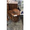Image 1 : EXOTIC RED WOOD STUMP END TABLE 16"D X 20"H