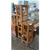 Image 1 : 5 TEAK STOOLS 12"X12"20"H