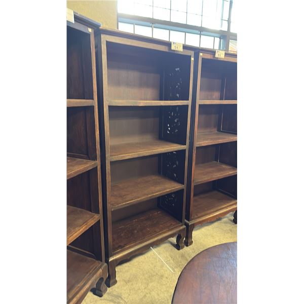 EXOTIC SUAR WOOD 70" X 32"W BOOKCASE