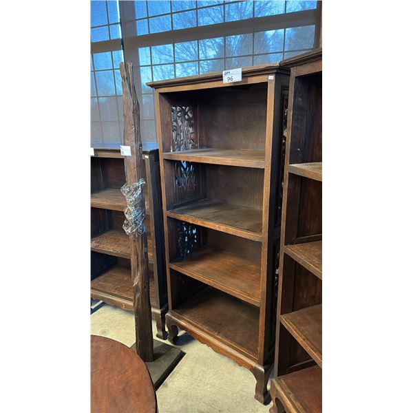 EXOTIC SUAR WOOD 70" X 32"W BOOKCASE