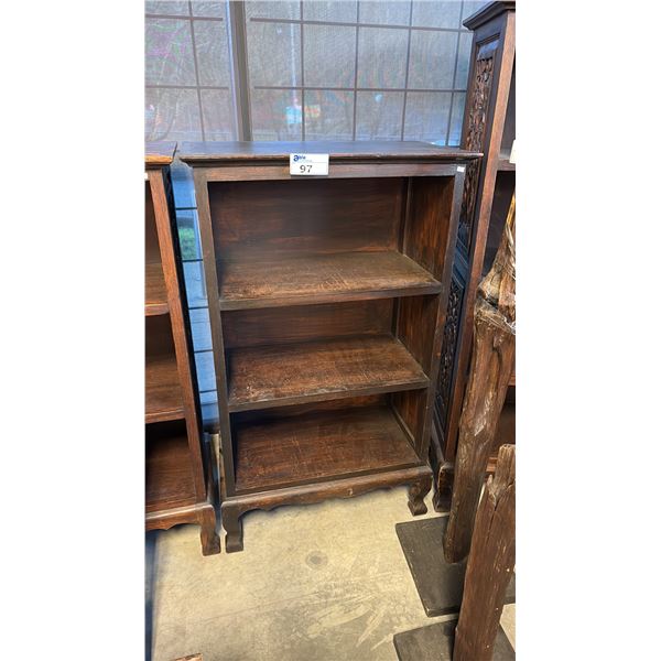 EXOTIC SUAR WOOD BOOKCASE 55"X32"W