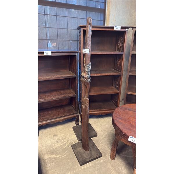 2 RECLAIMED WOOD DECOR STANDS 72" X 34"H