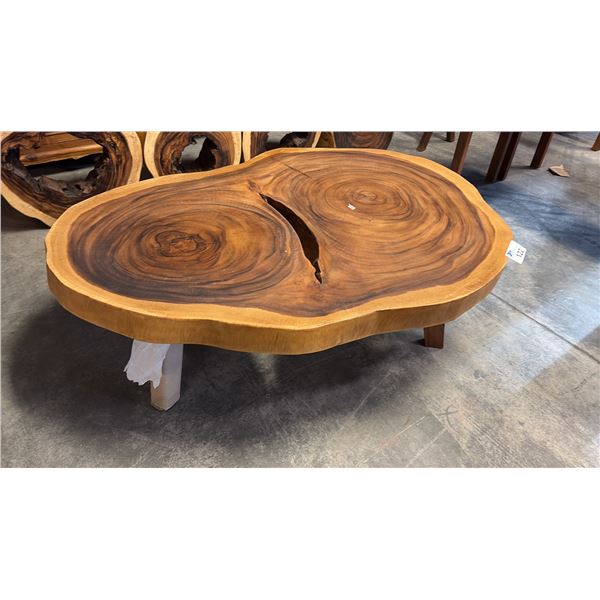 EXOTIC LIVE EDGE 59X45" COFFEE TABLE