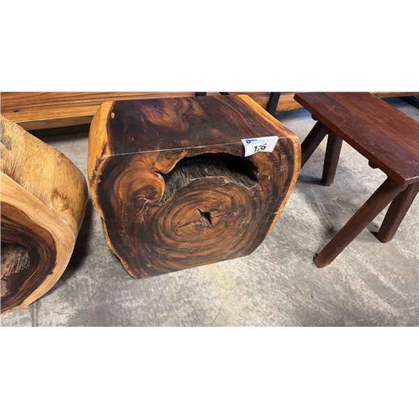 EXOTIC LIVE EDGE CONSOLE TABLE 23"W