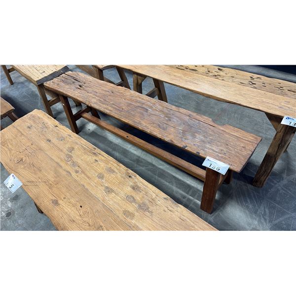 RECLAIMED TEAK BENCH 60"W