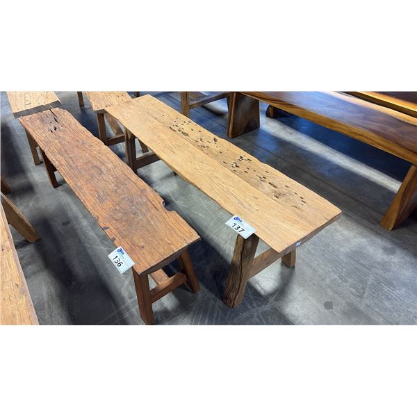 RECLAIMED TEAK BENCH 55"W