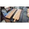 Image 1 : 2 EXOTIC WOOD CHARCUTERIE PADDLE BOARDS 39"L