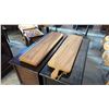 Image 1 : 2 EXOTIC WOOD CHARCUTERIE PADDLE BOARDS 39"L