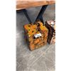 Image 1 : EXOTIC WOOD REFINISHED TEAK WOOD MENAGERIE STOOL/FOOT REST