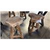 Image 2 : 4 EXOTIC NATURAL LIVE EDGE STOOLS APPROX 12"W