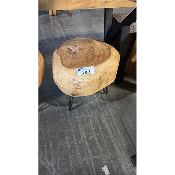 EXOTIC SUAR WOOD BLOCK STOOL