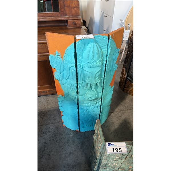 ASIAN THEMED WOOD WALL HANGING 22"X40" WALL HANGING