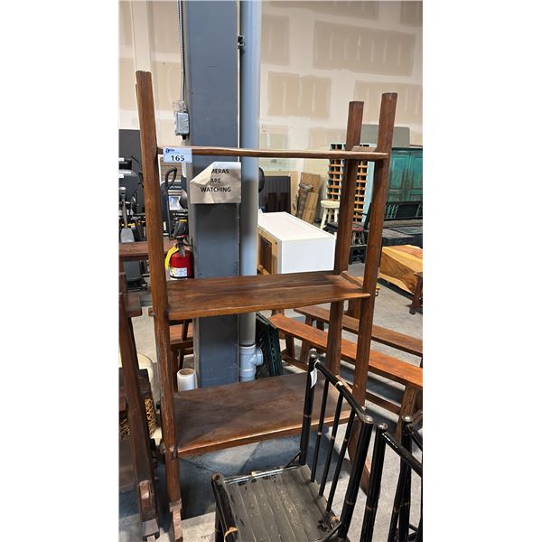 EXOTIC WOOD 3 TIER BOOK SHELF 42" X 78"