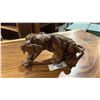 Image 1 : EXOTIC CARVED PANTHER STATUE 19"L X 9"H