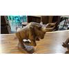 Image 1 : EXOTIC CARVED BULL STATUE 17"L X 13"H