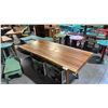 Image 2 : EXOTIC LIVE EDGE DINING TABLE 79" X 36"