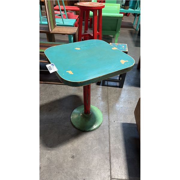 BLUE HAND FINISHED SQUARE BISTRO TABLE 22" X 22"