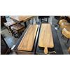 Image 1 : 2 EXOTIC WOOD CHARCUTERIE PADDLE BOARDS 39"L