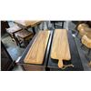 Image 1 : 2 EXOTIC WOOD CHARCUTERIE PADDLE BOARDS 39"L
