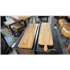 Image 1 : 2 EXOTIC WOOD CHARCUTERIE PADDLE BOARDS 32"L