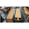 Image 1 : 2 EXOTIC WOOD CHARCUTERIE PADDLE BOARDS 32"L