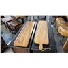 Image 2 : 2 EXOTIC WOOD CHARCUTERIE PADDLE BOARDS 32"L