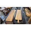 Image 1 : 2 EXOTIC WOOD CHARCUTERIE PADDLE BOARDS 32"L