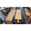 Image 1 : 2 EXOTIC WOOD CHARCUTERIE PADDLE BOARDS 32"L
