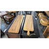 Image 1 : 2 EXOTIC WOOD CHARCUTERIE PADDLE BOARDS 32"L