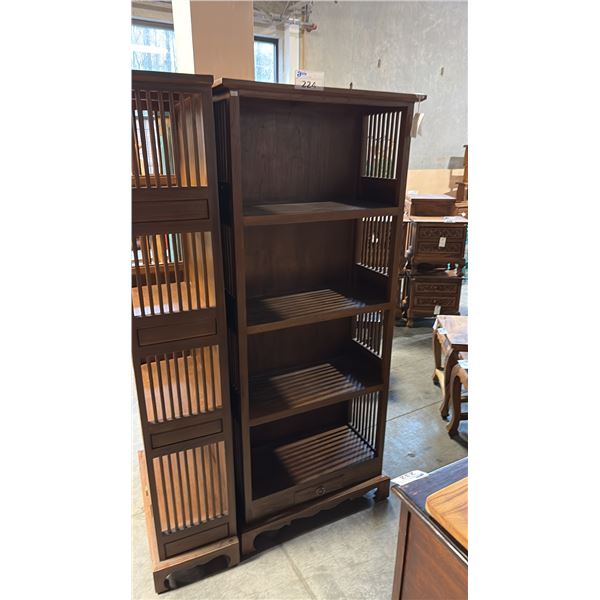 EXOTIC SUAR WOOD 71"X30" 4 TIER BOOKCASE