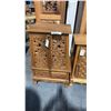 Image 1 : EXOTIC SUAR WOOD CARVED CABINET 24 X 24 X 37"
