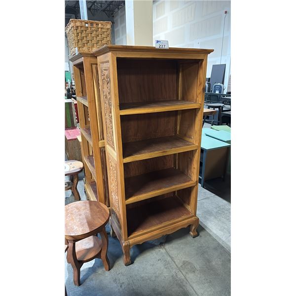 EXOTIC SUAR WOOD BOOKCASE 32 X 70"H