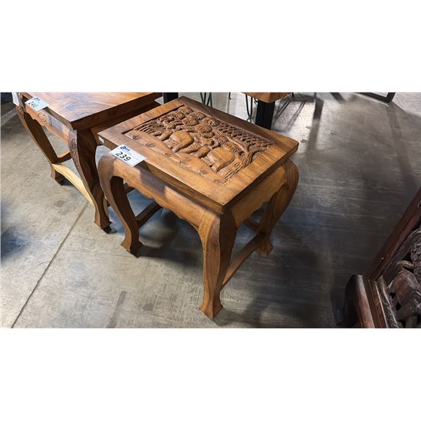 EXOTIC SUAR WOOD END TABLE 22 X 15" STYLE 1
