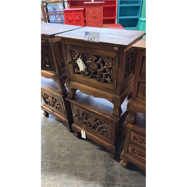 2 SUAR WOOD SIDE TABLES 20 X 14" STYLE 2