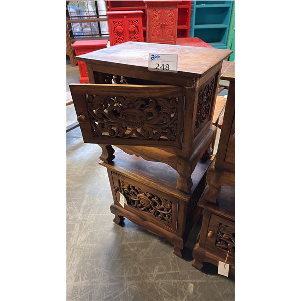 2 SUAR WOOD SIDE TABLES 20 X 14" STYLE 3