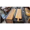 Image 1 : 2 EXOTIC WOOD CHARCUTERIE PADDLE BOARDS 31"L