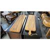 Image 1 : 2 EXOTIC WOOD CHARCUTERIE PADDLE BOARDS 31"L