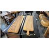 Image 1 : 2 EXOTIC WOOD CHARCUTERIE PADDLE BOARDS 31"L
