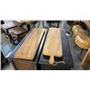 Image 1 : 2 EXOTIC WOOD CHARCUTERIE PADDLE BOARDS 31"L