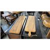 Image 1 : 2 EXOTIC WOOD CHARCUTERIE PADDLE BOARDS 31"L