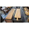 Image 2 : 2 EXOTIC WOOD CHARCUTERIE PADDLE BOARDS 31"L