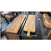 Image 1 : 2 EXOTIC WOOD CHARCUTERIE PADDLE BOARDS 31"L