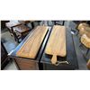 Image 1 : 2 EXOTIC WOOD CHARCUTERIE PADDLE BOARDS 32"L