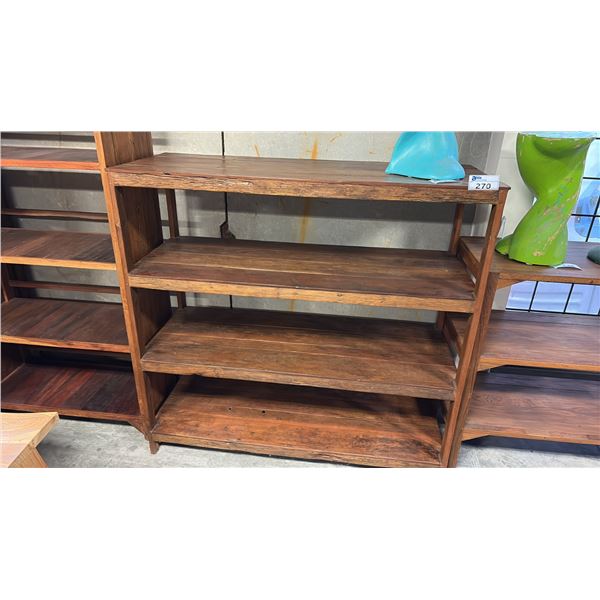 EXOTIC SUAR WOOD 4 TIER BOOKSHELF 60" X 57"