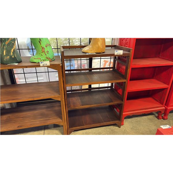 EXOTIC SUAR WOOD 4 TIER BOOKSHELF 34" X 49"