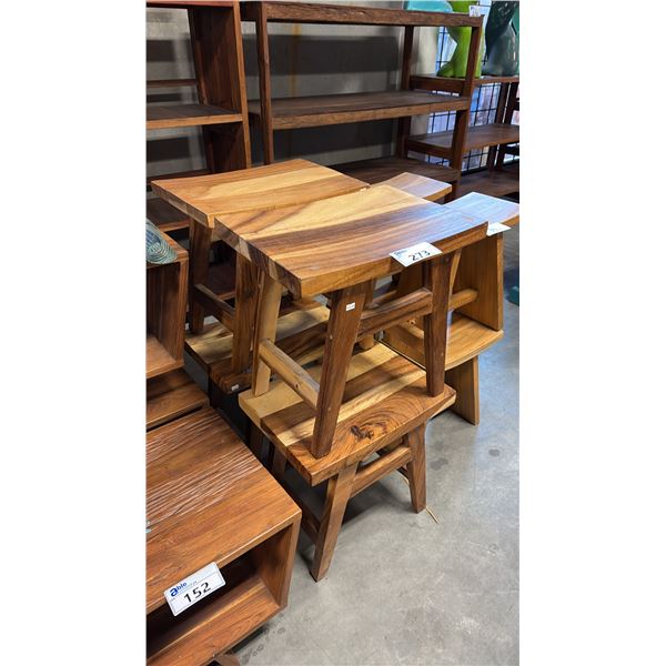 4 EXOTIC WOOD STOOL STYLE 1