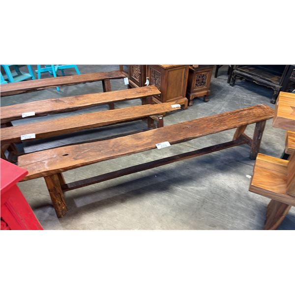 RECLAIMED TEAK BENCH 86"