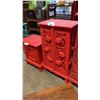 Image 1 : RED EXOTIC WOOD CABINET 20 X 45"