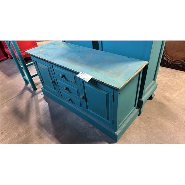 BLUE EXOTIC WOOD SMALL DRESSER 40 X 20"