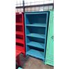 Image 1 : BLUE EXOTIC WOOD BOOKCASE 70 X 32"